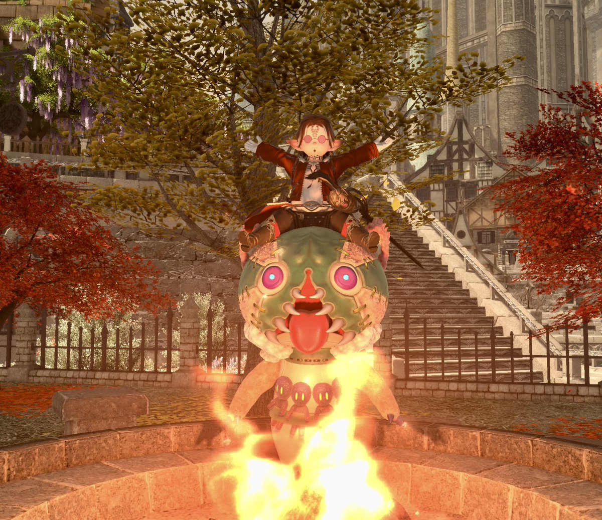 Pyronithious's tweet image. This emote is funny #FinalFantasyXIV