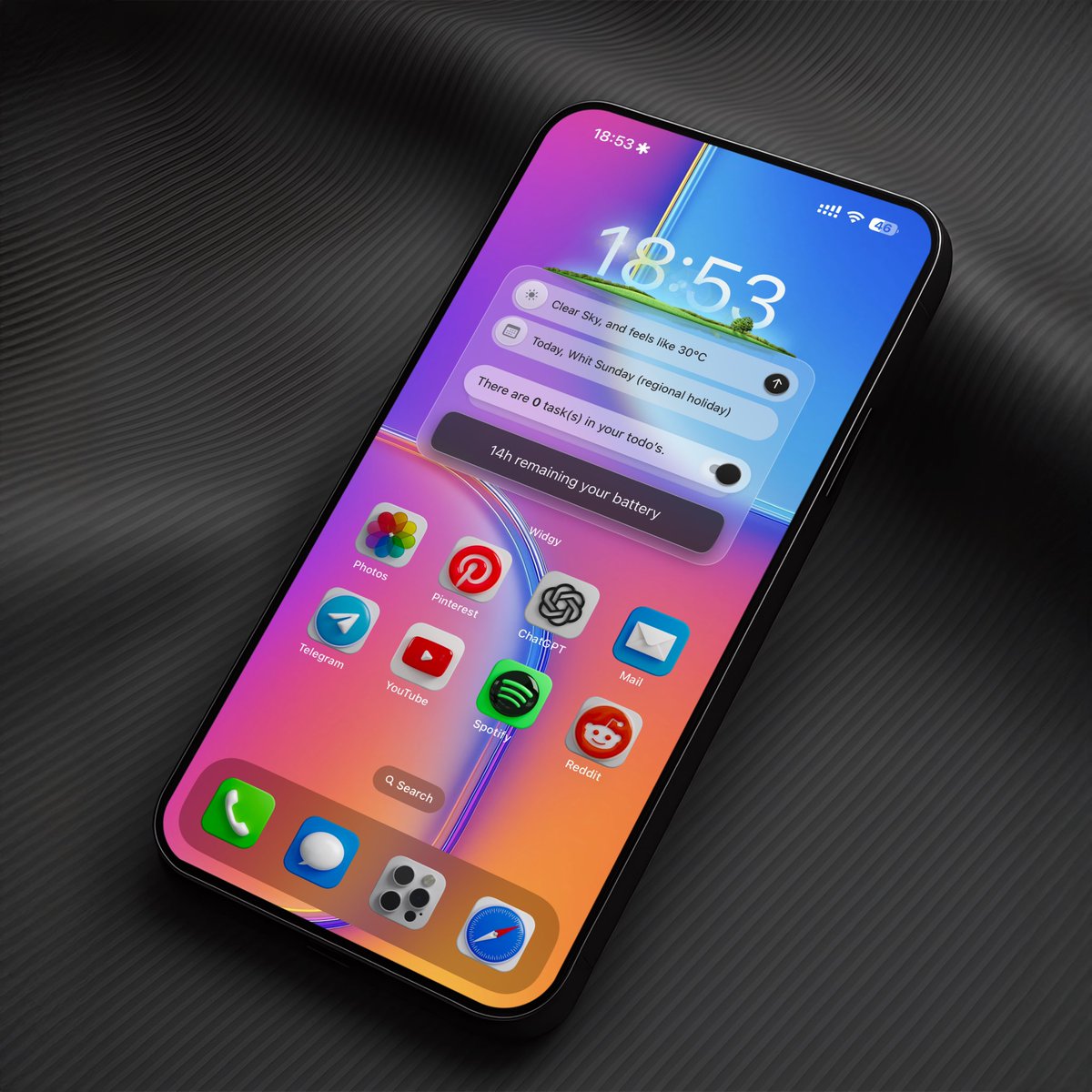 Kmokhtar79's tweet image. Sunday Setup
Glacis Widgy (will be added soon)
Icons @Polyphian
Wallpaper @fresk0_
Mockup @SeanKly