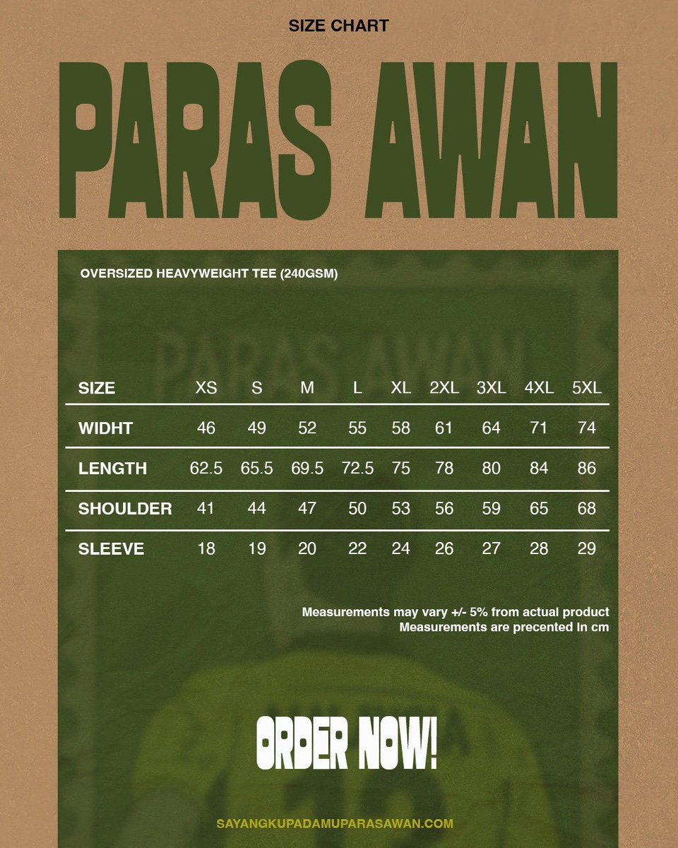 hi, sayangku padamu paras awan ada keluarkan tee

kalau pernah beli yang dulu, material baju sedikit beza ya ini lebih baik aaaa gitu. 

nak pakai selasa ni pun boleh, ready stok 🫂 

nak beli boleh PM, takpun terus beli dekat website je 

sayangkupadamuparasawan.com