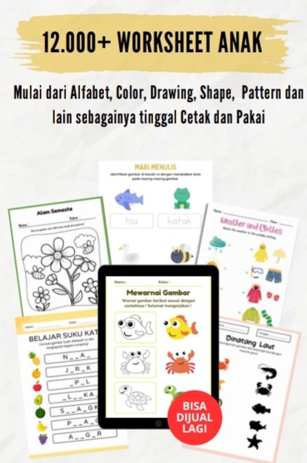 _adityabp's tweet photo. Bersama 12.000+ worksheet ini, belajar jadi kegiatan yang ditunggu-tunggu setiap hari. Yuk, bantu anak belajar sambil bermain dengan cara yang paling menyenangkan! 
https://t.co/aNAQ1ZUhvN

#anakpertama #anakpintar #lynk #Digital #produkdigital #indonesia #drawing #worksheet https://t.co/KmeFZgY2k4