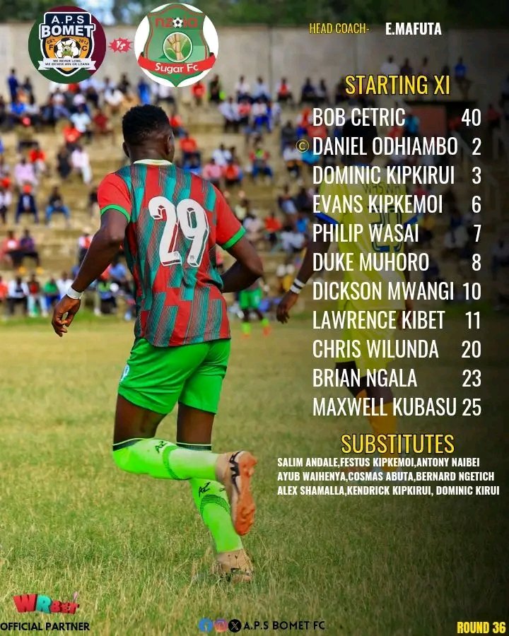 APSBOMETFC's tweet image. Kikosi cha leo. 

#FKFNSL 

#MunguMbele 

#TheBlackBerets