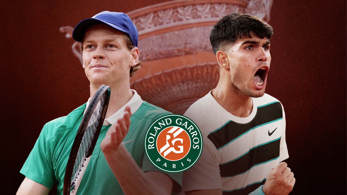 🎾 Roland-Garros - Final Masculina 🇫🇷

🔛 Sinner 🇮🇹 e Alcaraz 🇪🇸 medem forças numa final de sonho entre os dois novos gigantes do ténis mundial 🔥🏆

🆚 Jannik Sinner - Carlos Alcaraz
📺 13h30 E1