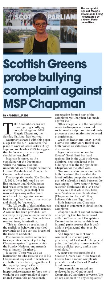 AgentP22's tweet image. Maggie Chapman, a bully? Wow. Never saw that coming — said no one. 
#Holyrood 
#ScottishGreens