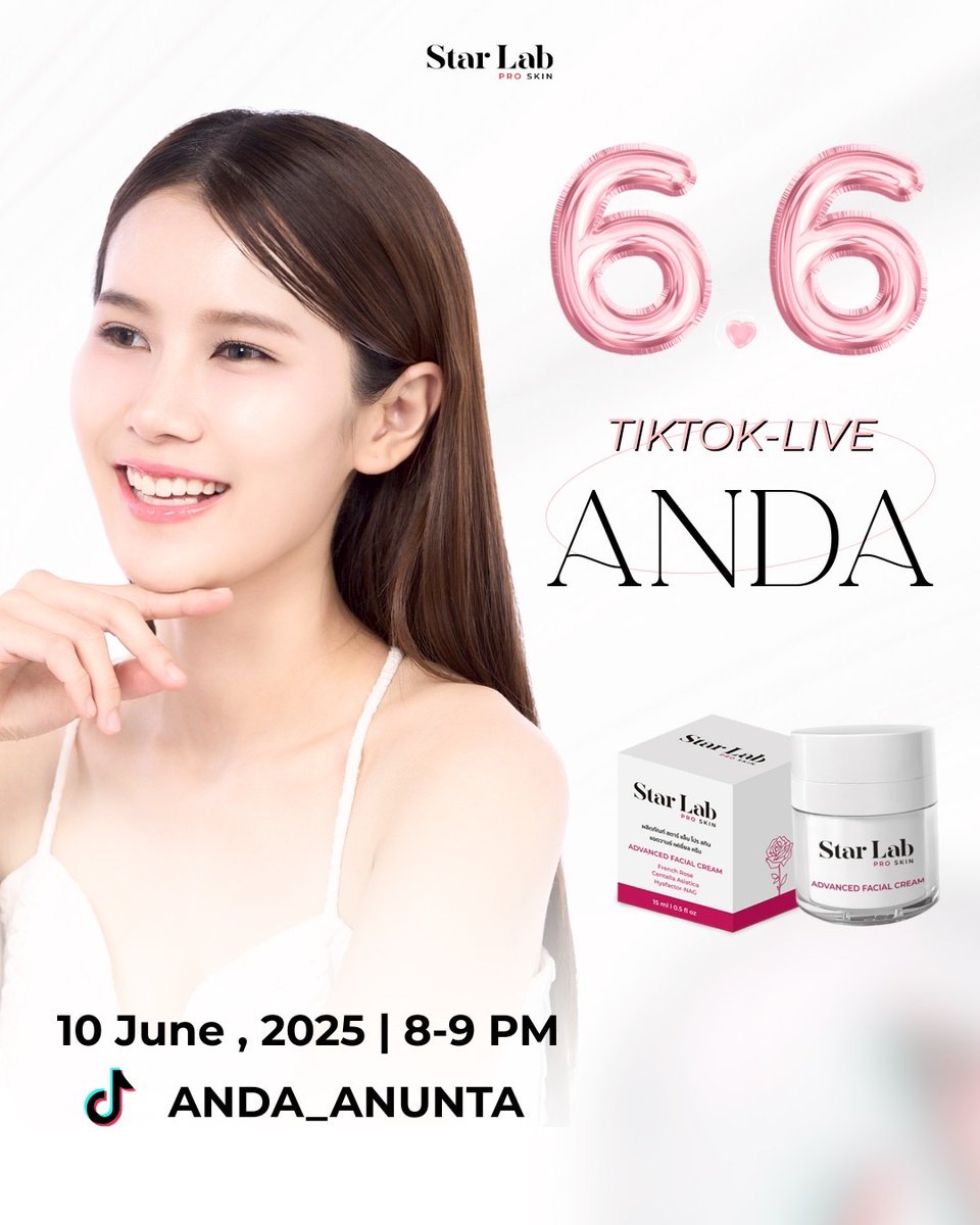 Star Lab Official (@starlabproskin) on Twitter photo Live นี้มีแต่ความน่ารักแน่นอน~
เจอกันใน TikTok กับ ANDA 💕
พร้อมช้อปโปร 6.6 สุดน่ารัก ลดแล้วแจกอีกกก 🎁✨
อย่าลืมมาดูด้วยกันน้า~ ใครไม่มาคือพลาดมาก!
📍 TikTok: <a href="/anda_anunta/">Anda Anunta</a>
🗓 10 June , 2025 นี้ | LIVE 8-9 pm ห้ามพลาด!
#StarLabPROSKIN #ท้องฟ้าของอันดา #Anunkamol #Andaxstarlab Live นี้มีแต่ความน่ารักแน่นอน~
เจอกันใน TikTok กับ ANDA 💕
พร้อมช้อปโปร 6.6 สุดน่ารัก ลดแล้วแจกอีกกก 🎁✨
อย่าลืมมาดูด้วยกันน้า~ ใครไม่มาคือพลาดมาก!
📍 TikTok: <a href="/anda_anunta/">Anda Anunta</a>
🗓 10 June , 2025 นี้ | LIVE 8-9 pm ห้ามพลาด!
#StarLabPROSKIN #ท้องฟ้าของอันดา #Anunkamol #Andaxstarlab