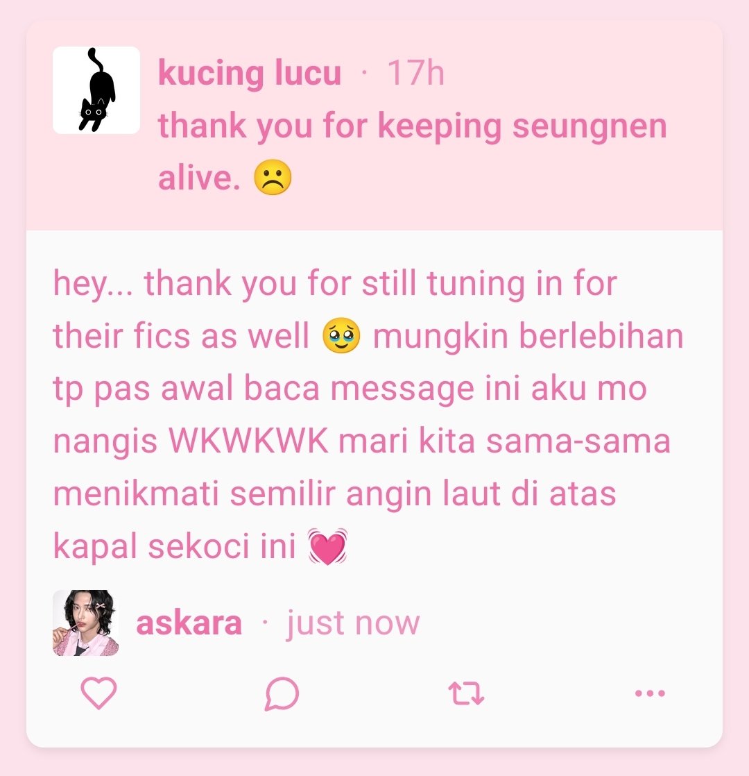 seungnenism's tweet photo. thank you for keeping seungnen alive. ☹️ — hey... thank you for still tuning in for their fics as well 🥹 #askska  https://t.co/sPOrbbC6MF https://t.co/h106xyKkGr