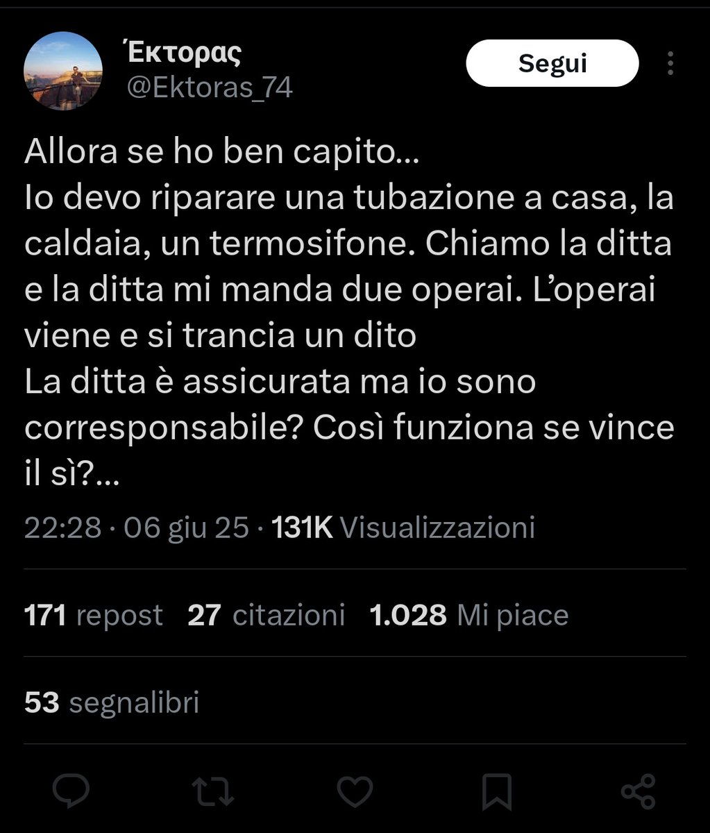 Quelli che non vogliono dare la cittadinanza agli stranieri perché "non sanno l'italiano" sono gli stessi che non capiscono la differenza tra "committente" e "appaltatore". È tutto bellissimo.