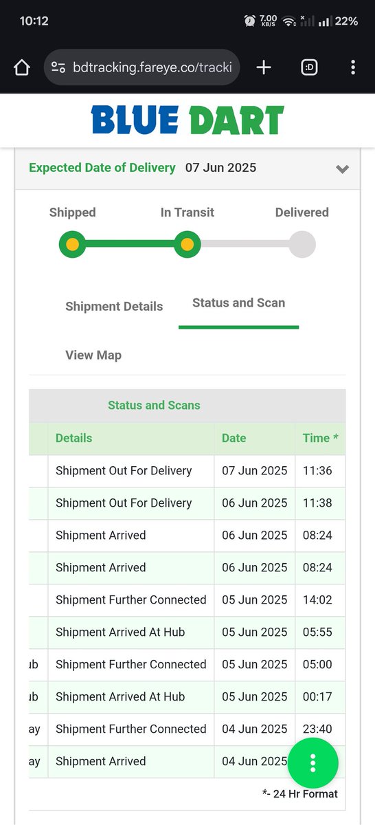 Madanchoudharyy's tweet image. @BlueDartCTO
 @BlueDartCFO
 @Madanchoudharyy
 My package has been stuck since 6th June! No delivery, no updates. Is this how you run a business? #LogisticsFail #चुनावआयोग
