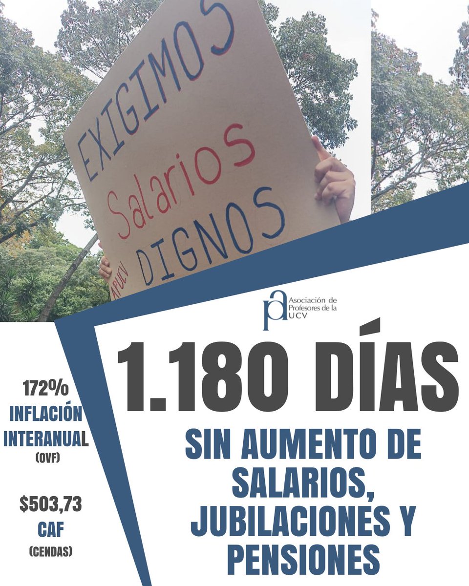#UCV #Profesores #Venezuela #SalariosDignosYa #BonoNoEsSalario