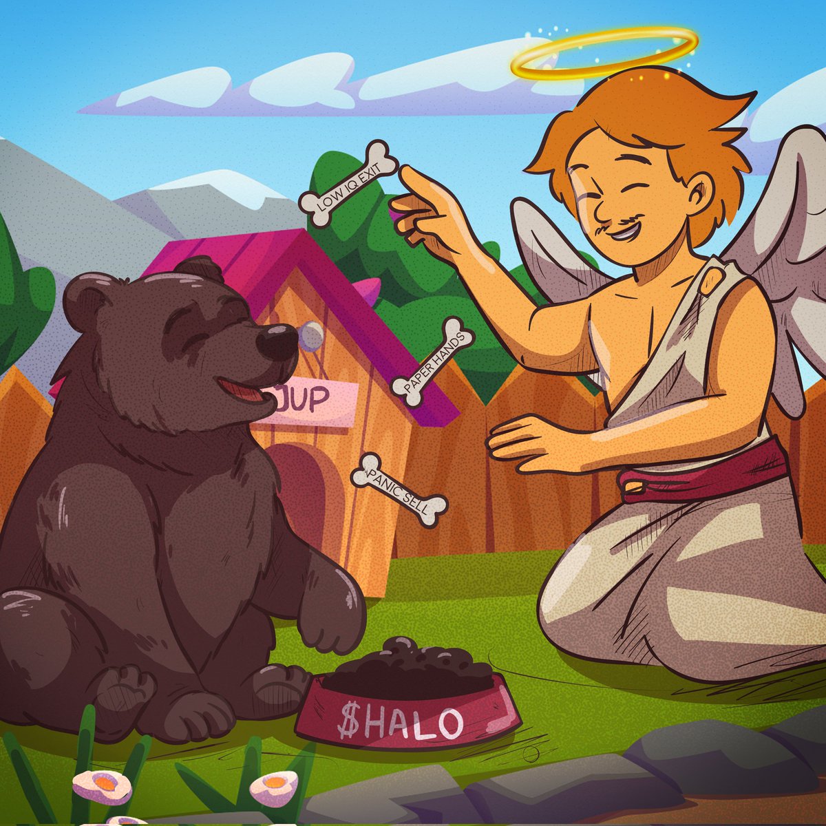 Fed with rugs and exits, the beast is no more. $HALO has tamed the bear 🌟