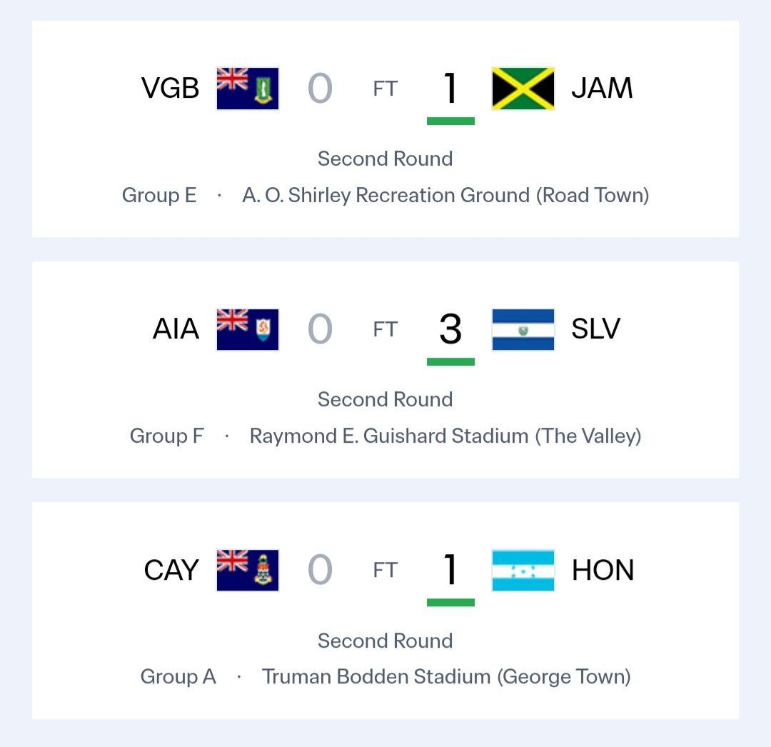 مقدماتی جام جهانی در آمریکای شمالی ❌
مقدماتی جام جهانی مستعمره های بریتانیا ✅
