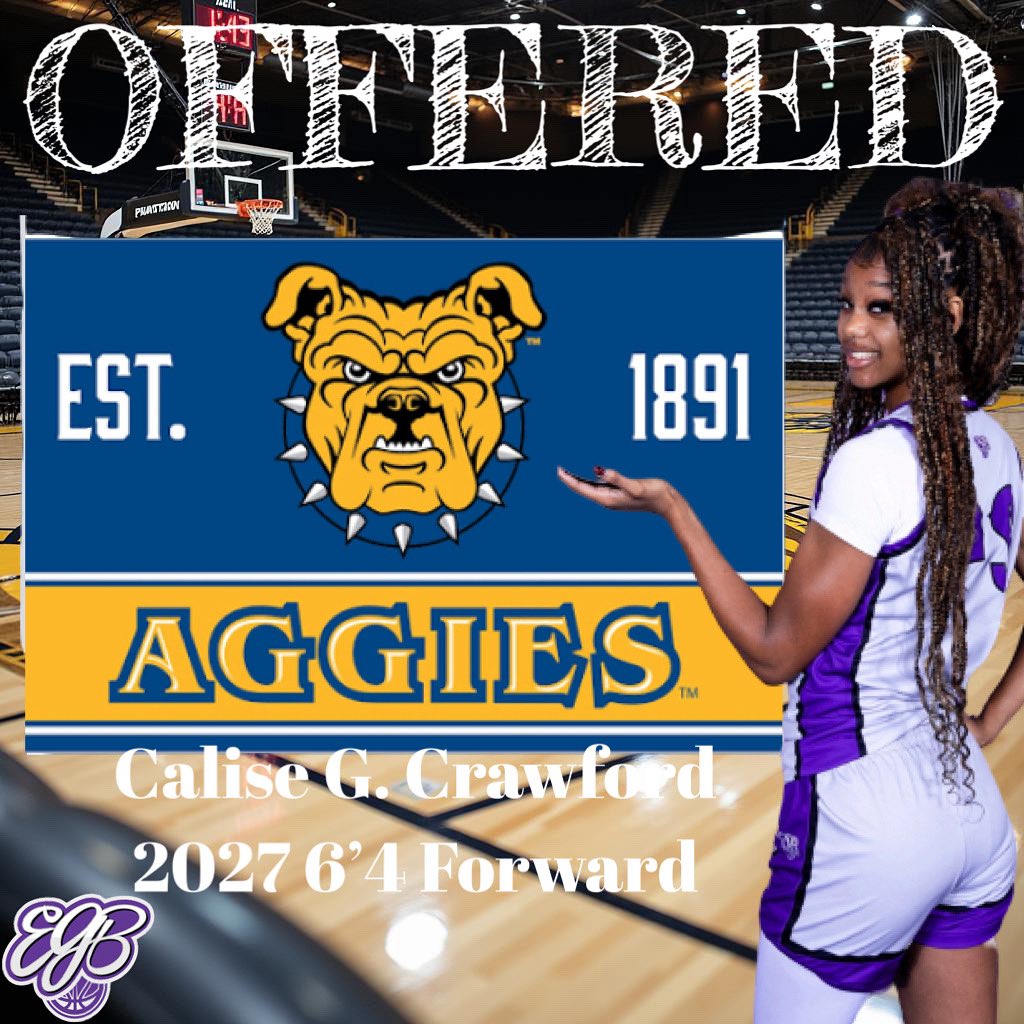 Calise Crawford (@calisecbball27) on Twitter photo After A Great Day at Camp at <a href="/LadyAggieBall/">Lady Aggie Ball</a> and a conversation with <a href="/LadyAggiesHC/">Tarrell Robinson</a> Coach Terrell Robinson, I am GRATEFUL & THANKFUL to receive a Division 1 Offer to Play Basketball at THE NORTH CAROLINA A & T UNIVERSITY.🏀💛💙Thank you for seeing my growth, potential, & After A Great Day at Camp at <a href="/LadyAggieBall/">Lady Aggie Ball</a> and a conversation with <a href="/LadyAggiesHC/">Tarrell Robinson</a> Coach Terrell Robinson, I am GRATEFUL & THANKFUL to receive a Division 1 Offer to Play Basketball at THE NORTH CAROLINA A & T UNIVERSITY.🏀💛💙Thank you for seeing my growth, potential, &