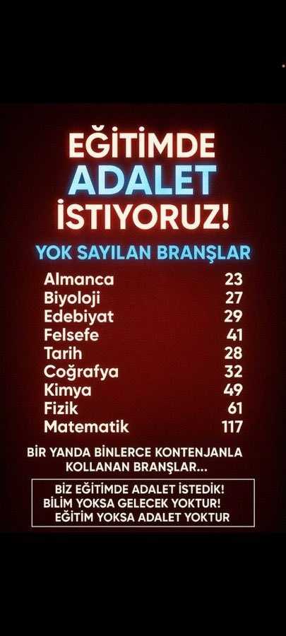Sn. <a href="/RTErdogan/">Recep Tayyip Erdoğan</a>,
Ek atama sadece bir sayı değil, binlerce hayatın yeniden inşasıdır.
15.000 atama yetmedi, destek bekliyoruz.
<a href="/EmineErdogan/">Emine Erdoğan</a> <a href="/fahrettinaltun/">Fahrettin Altun</a> <a href="/Yusuf__Tekin/">Yusuf Tekin</a> <a href="/Akparti/">AK Parti</a>

 #AdımEkatamaUmudumCb