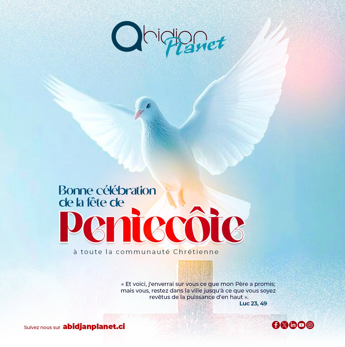 Bonne célébration de la fête de Pentecôte à tous les chrétiens.
👉🏾 75f00733.flowpaper.com/AbidjanPlanetn…
#abidjanplanet