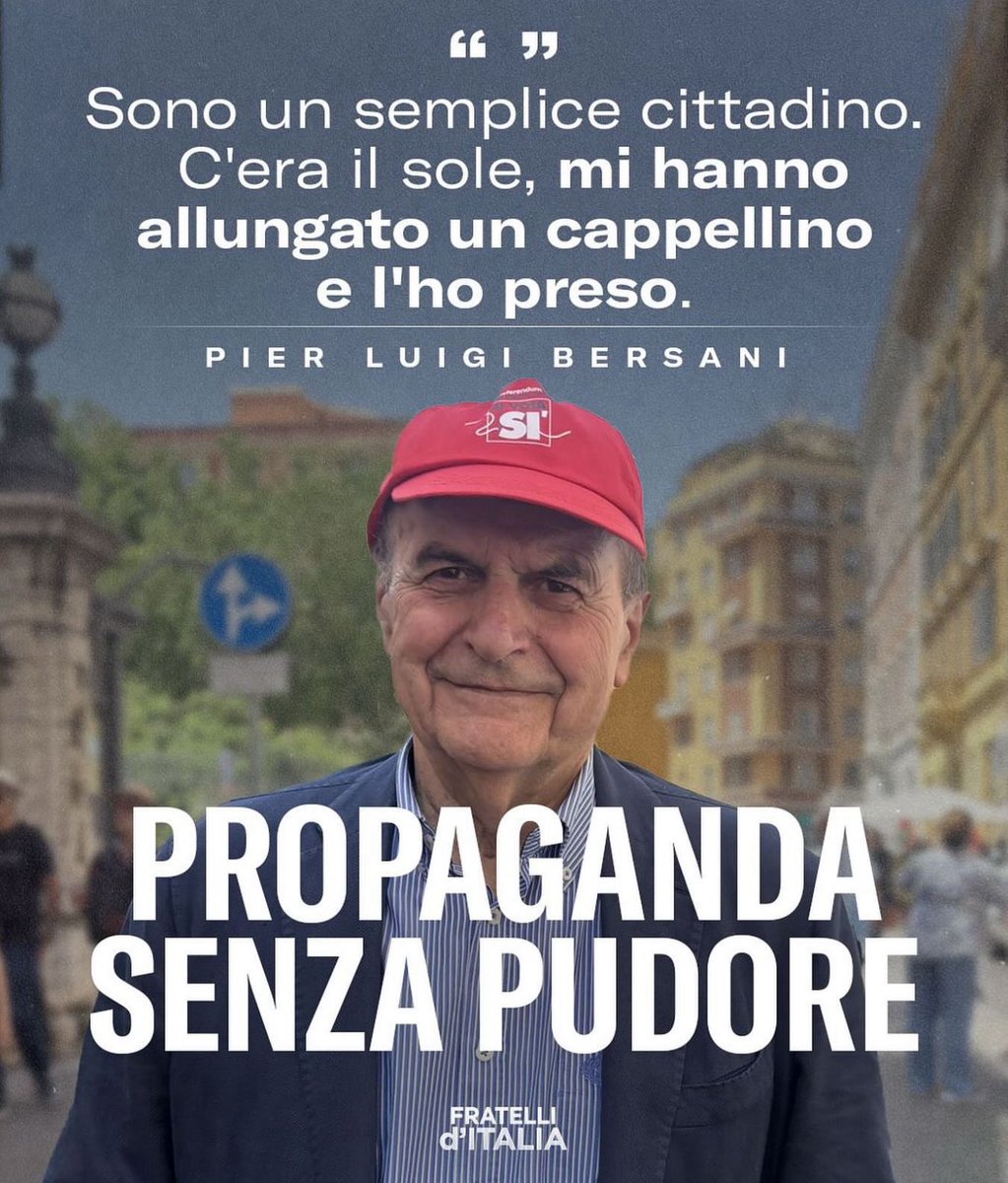 Giorgio La Porta (@giorgiolaporta) on Twitter photo <a href="/AngeloBonelli1/">Angelo Bonelli</a> <a href="/CarloCalenda/">Carlo Calenda</a> Invitare a votare non è un reato, ma eravate alla manifestazione per #Gaza col cappellino del referendum!
Avete usato il sangue dei bambini morti per ottenere un giorno in più di campagna elettorale e fare la chiusura del #referendum.
È uno SCHIFO che solo voi potevate riuscire <a href="/AngeloBonelli1/">Angelo Bonelli</a> <a href="/CarloCalenda/">Carlo Calenda</a> Invitare a votare non è un reato, ma eravate alla manifestazione per #Gaza col cappellino del referendum!
Avete usato il sangue dei bambini morti per ottenere un giorno in più di campagna elettorale e fare la chiusura del #referendum.
È uno SCHIFO che solo voi potevate riuscire
