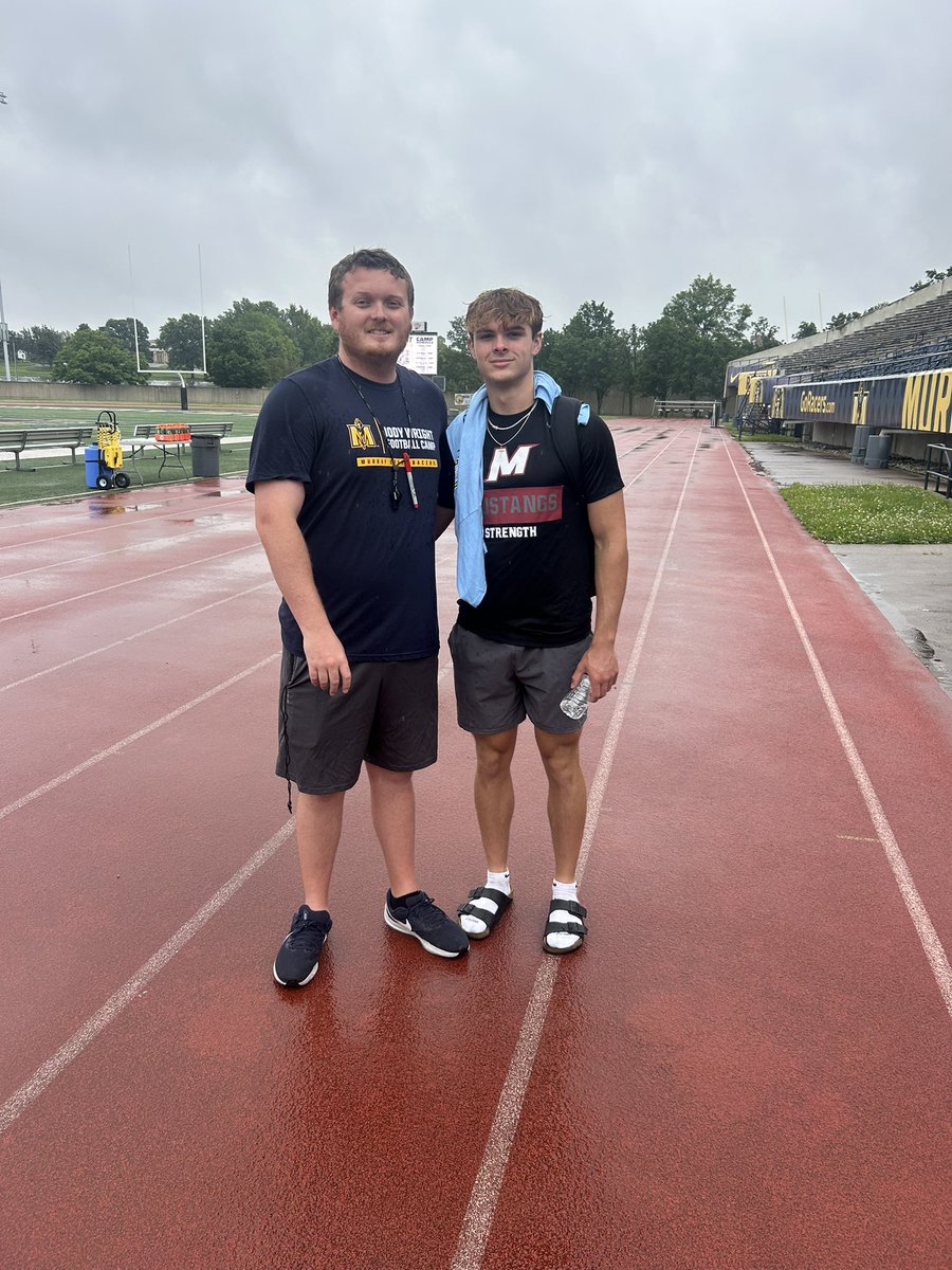 Brock Wilson K/P 2027 (@brockwilson2027) on Twitter photo Had a good camp at Murray st. Yesterday! Charted 100% on field goals! Thank you <a href="/WrightJody/">Jody Wright</a> and <a href="/CoachJlawr/">Josh Lawrence</a> for hosting a great camp! Had a good camp at Murray st. Yesterday! Charted 100% on field goals! Thank you <a href="/WrightJody/">Jody Wright</a> and <a href="/CoachJlawr/">Josh Lawrence</a> for hosting a great camp!