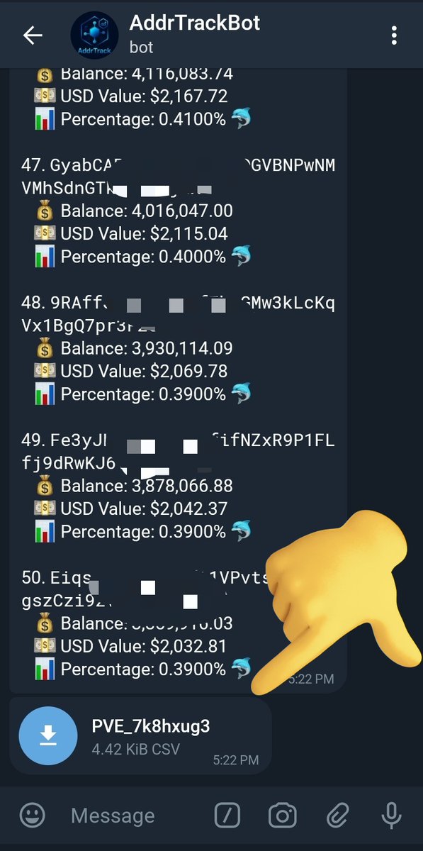 ralphaelofDeFi's tweet image. We've just integrated a handy CVS feature into @Addrtrackbot, making it super easy to export data. This update streamlines your workflow and boosts productivity.