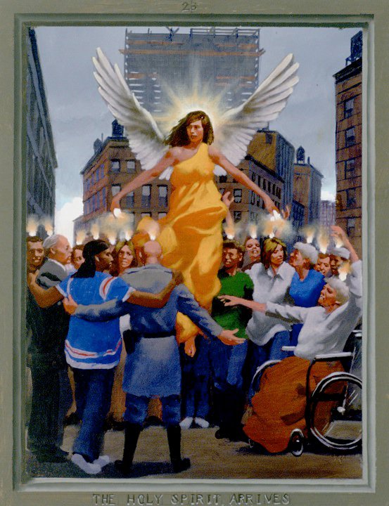 JesusInLoveBlog's tweet image. Happy Pentecost! Today is #Pentecost, when Christians celebrate the arrival of the Holy Spirit as flame. The Holy Spirit is important for LGBTQ people, bringing change and flaming gender fluidity. Art from &quot;Passion of Christ: A Gay Vision.&quot; #faithfullyLGBT qspirit.net/pentecost-holy…