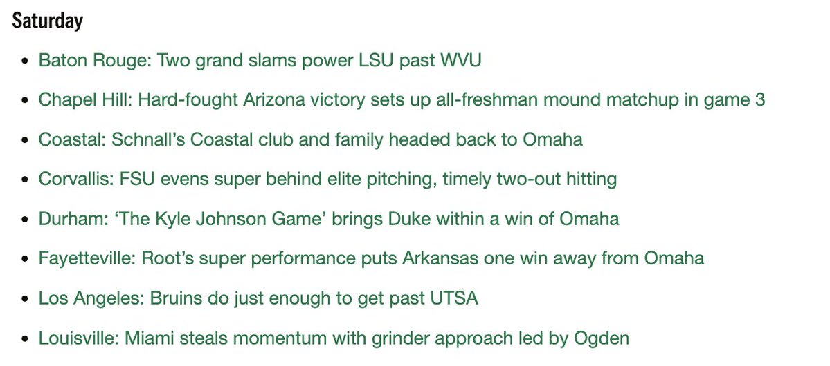 Bradley Smart (@fridaystarters) on Twitter photo Love being a part of this <a href="/d1baseball/">D1Baseball</a> team - stories are up on the site from staff at all eight super sites. If you're not a subscriber yet, what're you waiting for!
Postseason hub: d1baseball.com/postseason/202…
Subscribe: d1baseball.com/subscribe Love being a part of this <a href="/d1baseball/">D1Baseball</a> team - stories are up on the site from staff at all eight super sites. If you're not a subscriber yet, what're you waiting for!
Postseason hub: d1baseball.com/postseason/202…
Subscribe: d1baseball.com/subscribe