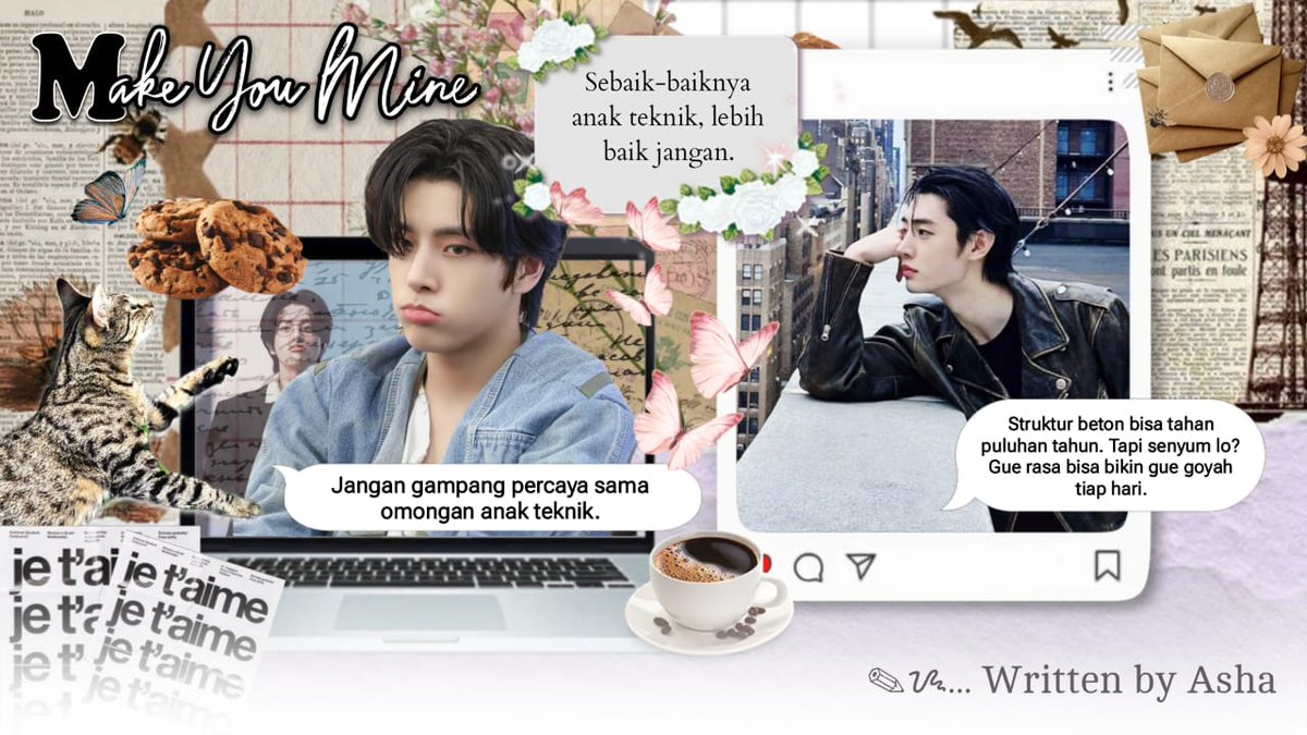 Sungjake AU

— Make You Mine.

"Anak teknik mah buaya semua!" - Byan (sebelum dikasih perhatian sama anak teknik dan dikasih es kopi tiap ngerjain tugas).

a sungjake short au for #sungjakehoonficfest 
<a href="/puppiestories/">puppiestories</a>