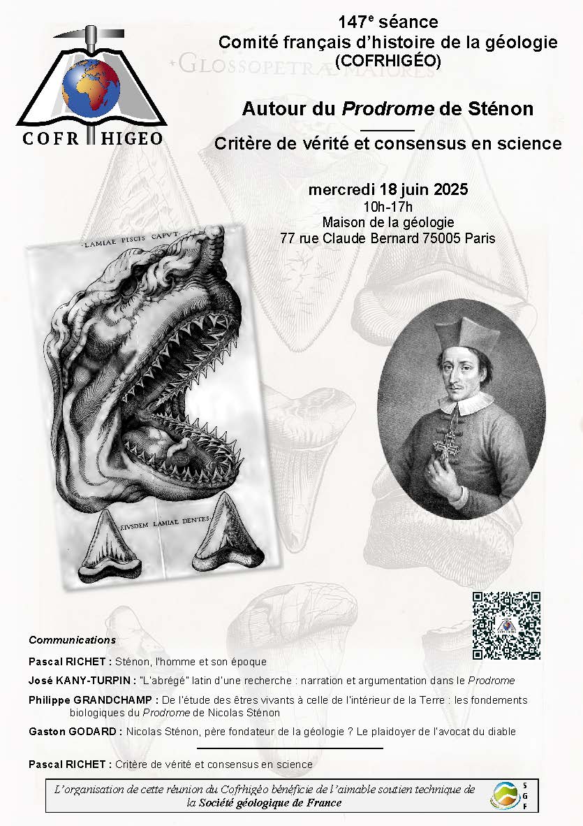 la 147e réunion scientifique du COFRHIGÉO se tiendra le mercredi 18 juin 2025, de 10 h à 17 h dans la salle Van Straelen de la Maison de la Géologie, au 77 de la rue Claude Bernard, Paris 5e.
Avec le soutien technique de la <a href="/SGEOLFRANCE/">SGF</a> 

Le programme =&gt;
hal.science/COFRHIGEO/page…