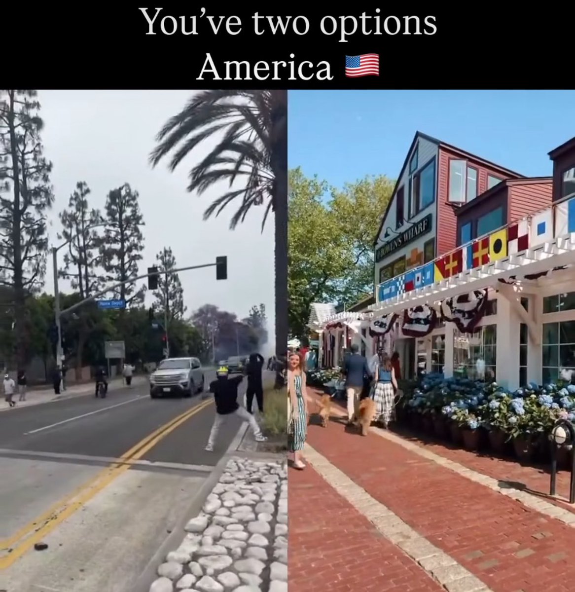 THUDore's tweet image. Two #America s. Which one you want?! 倆個 #美國 你要哪個？