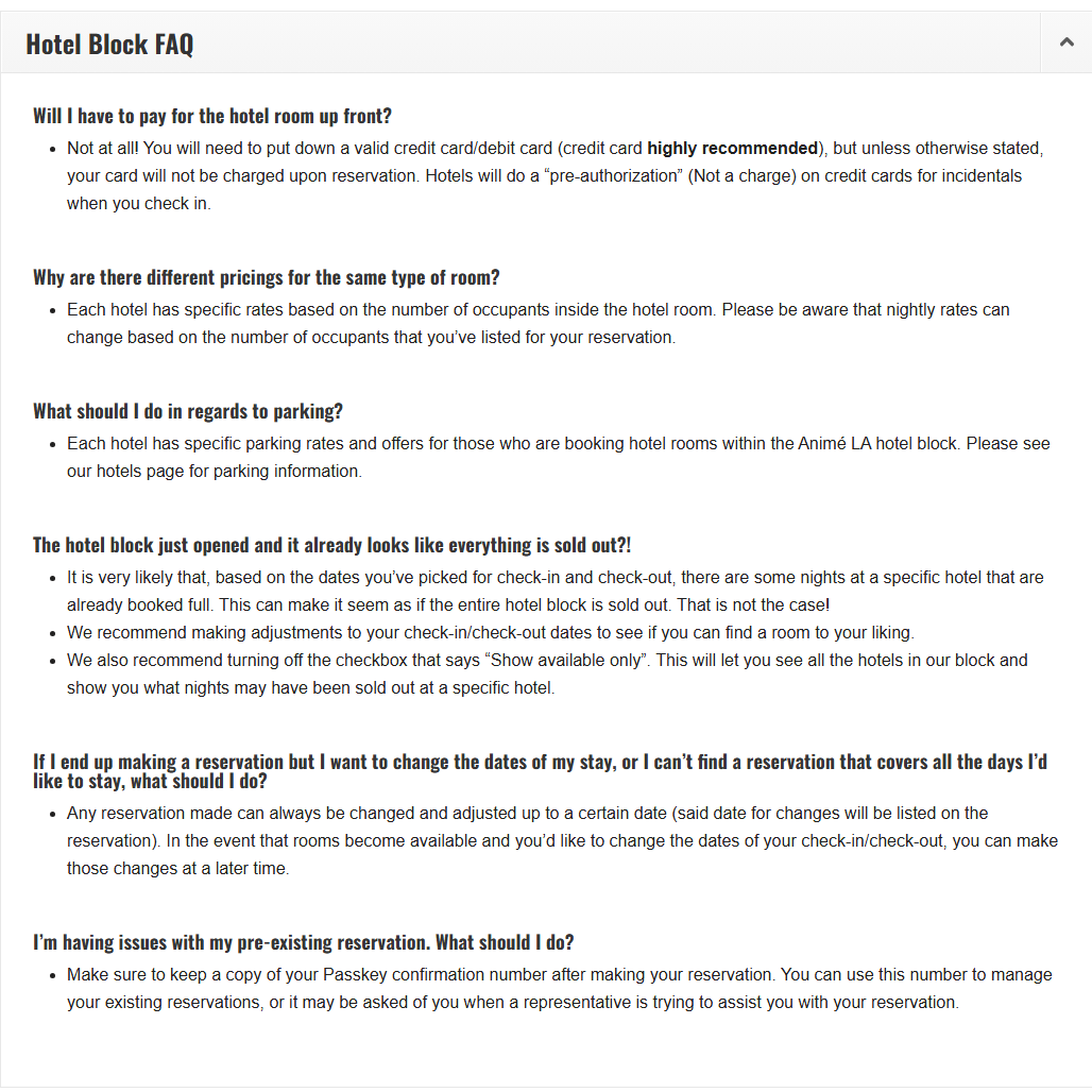 Good morning ALA fans!

Our hotel blocks will be opening in just a lil over an hour! We'll be sharing the link on social medias &amp; on our website!

While you wait, review our Hotel Block FAQ! Give it a read before booking your stay!

visit animelosangeles.org/locations/offi… to read more!