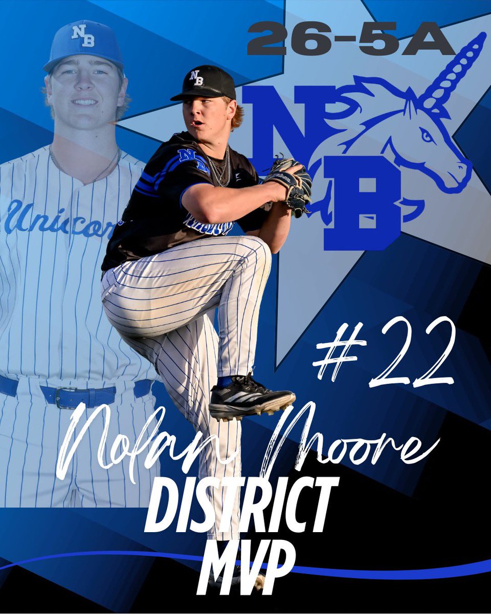 NB Baseball (@unibaseball) on Twitter photo Congratulations to Nolan Moore <a href="/Nolanthelefty/">Nolan Moore</a> on being selected District 26-5A MVP. In an insanely tough district! <a href="/TxStateBaseball/">Texas State Baseball</a> here ya go! Congratulations to Nolan Moore <a href="/Nolanthelefty/">Nolan Moore</a> on being selected District 26-5A MVP. In an insanely tough district! <a href="/TxStateBaseball/">Texas State Baseball</a> here ya go!