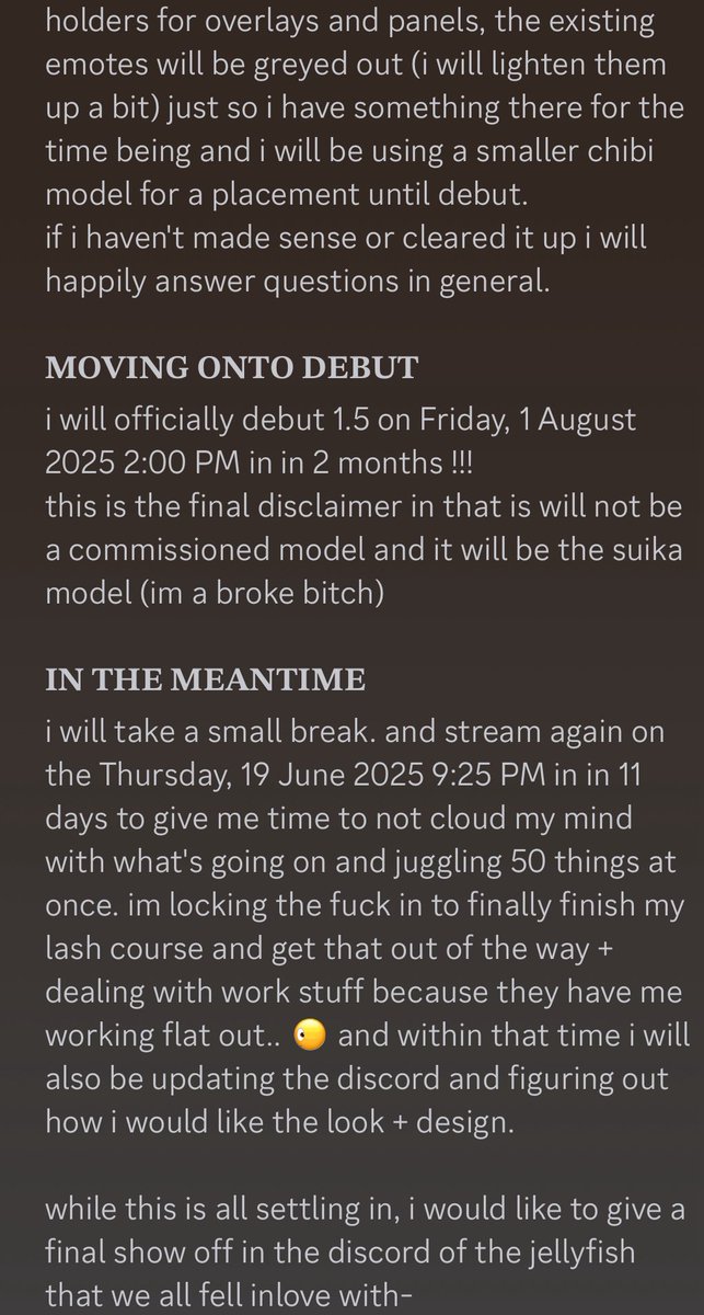 glosssy__'s tweet image. cause twitter is dooky with word limits imma just ss what i said in my server and show it off here :3
i cannot say thank you enough. i am still shocked at this whole experience.
π
to new things !