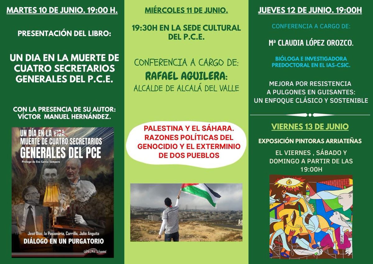 PCERonda's tweet photo. Semana Cultural del PCE en #Arriate. Un trabajo militante y de la buena gente arriateña https://t.co/NCA0HcVXno