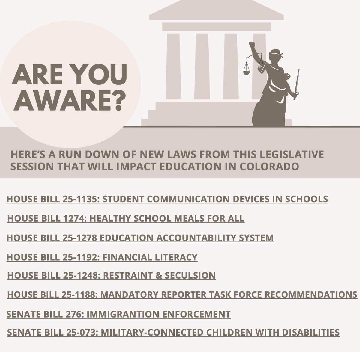 Our amazing Advocacy committee has been hard at work! Here's a list of laws passed this legislative session that will impact education. loom.ly/EuMRg0k