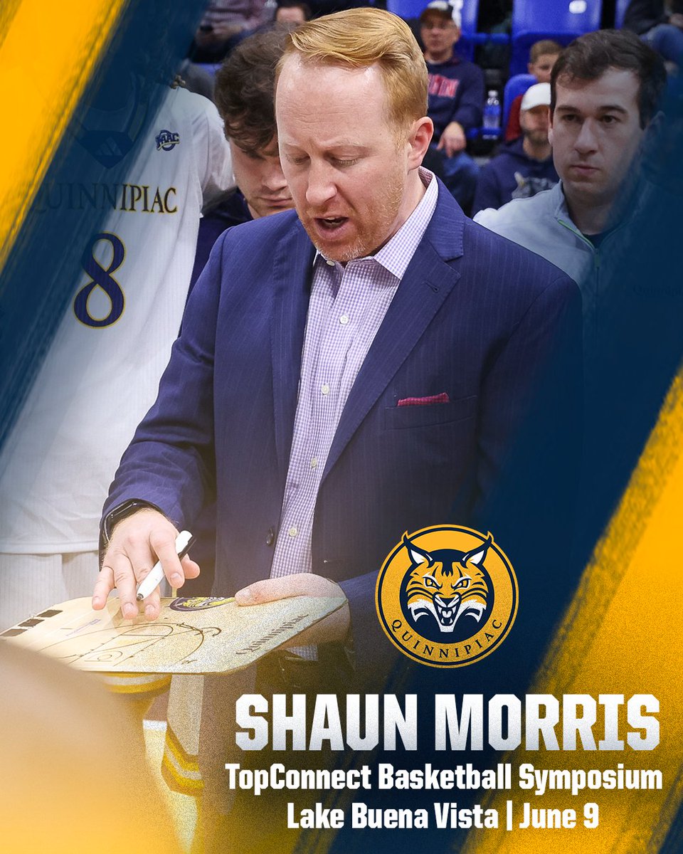 Quinnipiac Men's Basketball (@qu_mbb) on Twitter photo Associate Head Coach <a href="/SMorrisQU/">Shaun Morris</a> has been selected to the prestigious 2025 TopConnect Symposium!
It will be Morris' second consecutive trip to the symposium, and third trip overall.
๐ READ โ bit.ly/43QkPUp
#BobcatNation x <a href="/TopConnectLead/">TopConnect Leaders</a> Associate Head Coach <a href="/SMorrisQU/">Shaun Morris</a> has been selected to the prestigious 2025 TopConnect Symposium!
It will be Morris' second consecutive trip to the symposium, and third trip overall.
๐ READ โ bit.ly/43QkPUp
#BobcatNation x <a href="/TopConnectLead/">TopConnect Leaders</a>