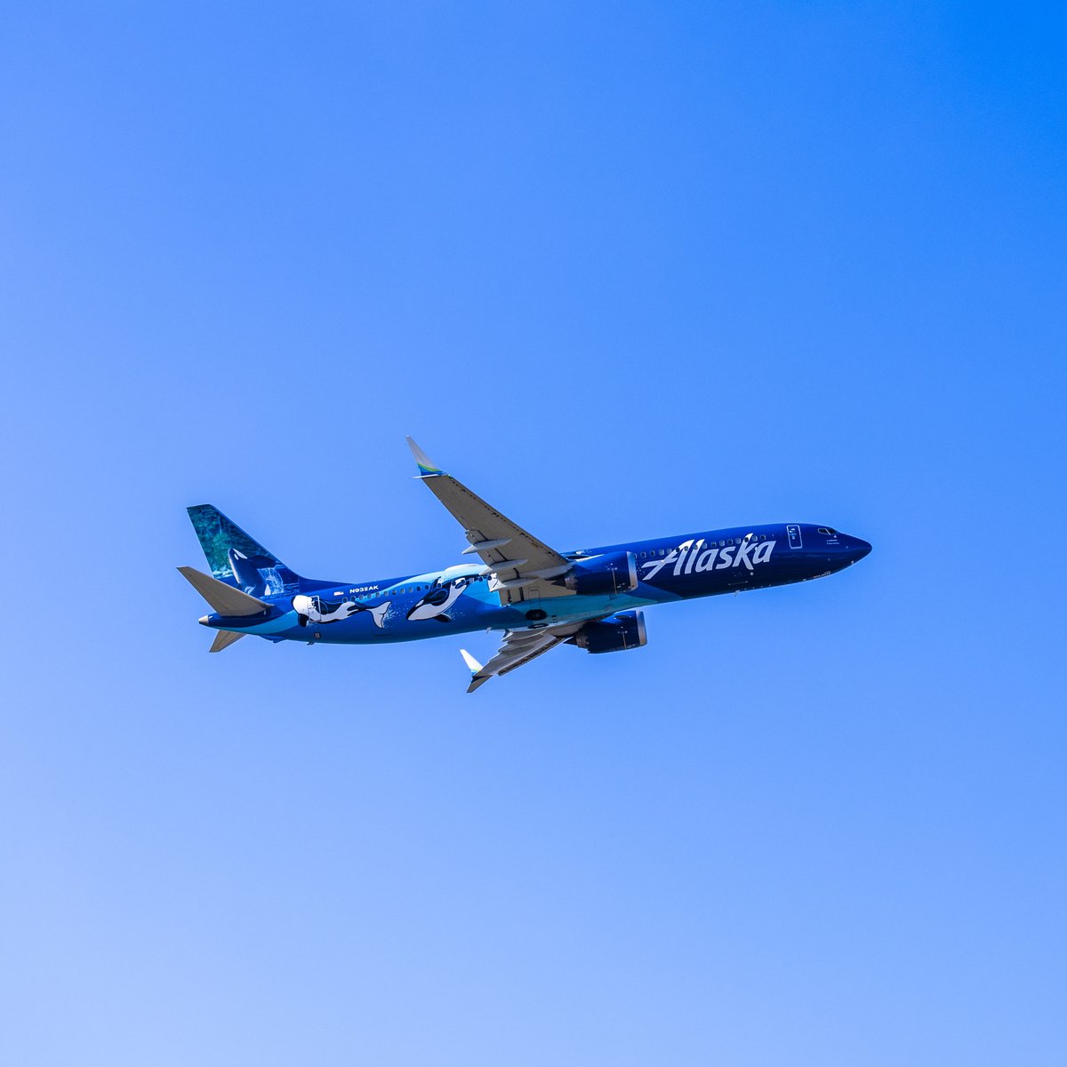 AlaskaAir's tweet image. From the skies to the sea. 🌊 Our West Coast Wonders livery celebrates the beauty of the Pacific Ocean and our commitment to protecting it. On this #WorldOceanDay, we’re proud to fly with purpose, toward a more sustainable future.