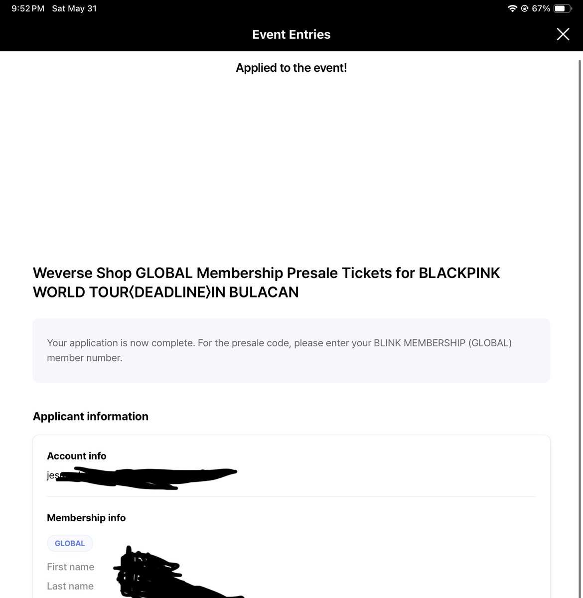 ninimandeuk's tweet photo. WTS LFB PH 
Blackpink Membership 

Rfs: Di makakapunta:( https://t.co/5gNMfh5xit