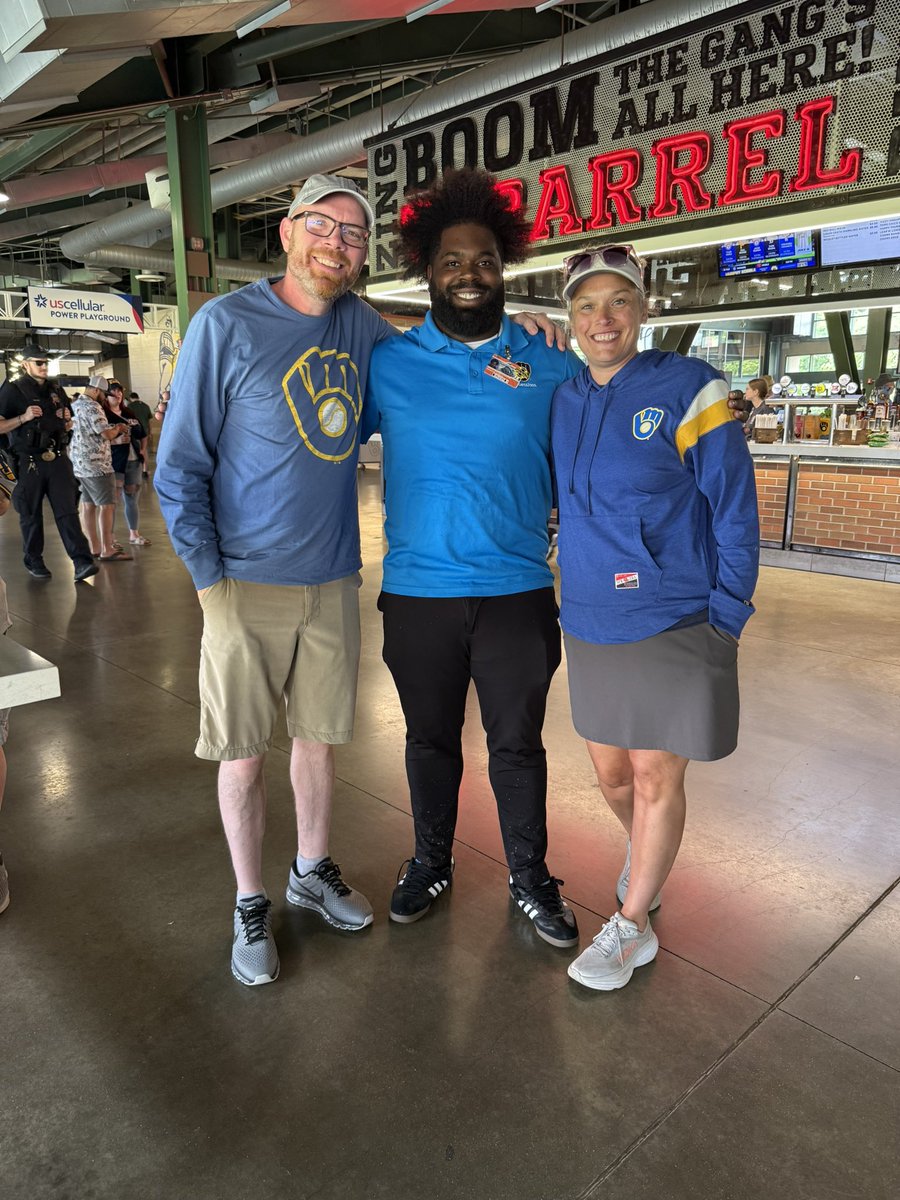 Decided to catch a Brewers game for our anniversary weekend. Added bonus - got to see our son Jeremiah who works at American Family Field.
Go Brewers!