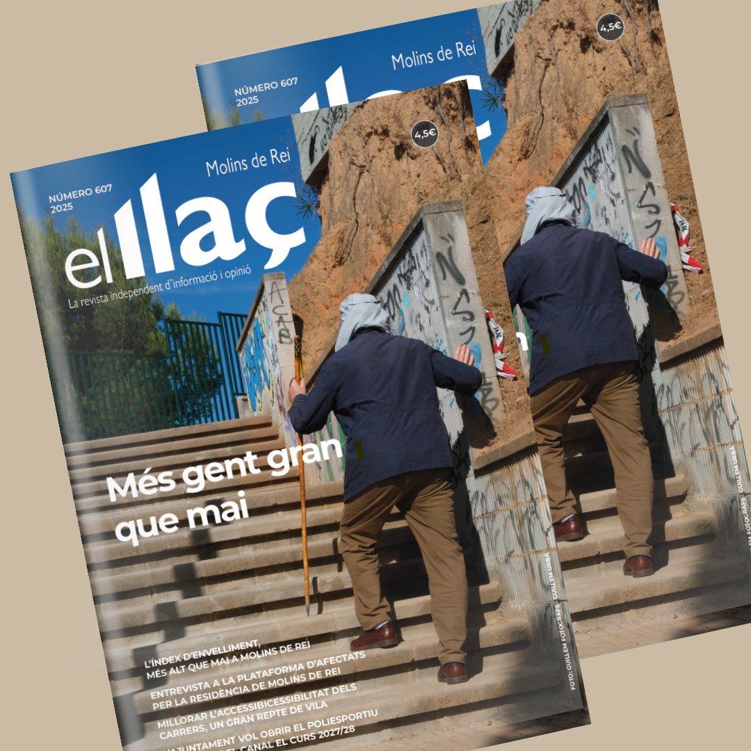 Nou número d’El Llaç dedicat a la gent gran, un col·lectiu que ja representa el 18,48% de la població de #MolinsDeRei

➡️ Accessibilitat
➡️ Cures i residència
➡️ Envelliment actiu
➡️ Lluita contra la soledat
📖 Ja disponible!

#ElLlaç #GentGran #PolítiquesSocials