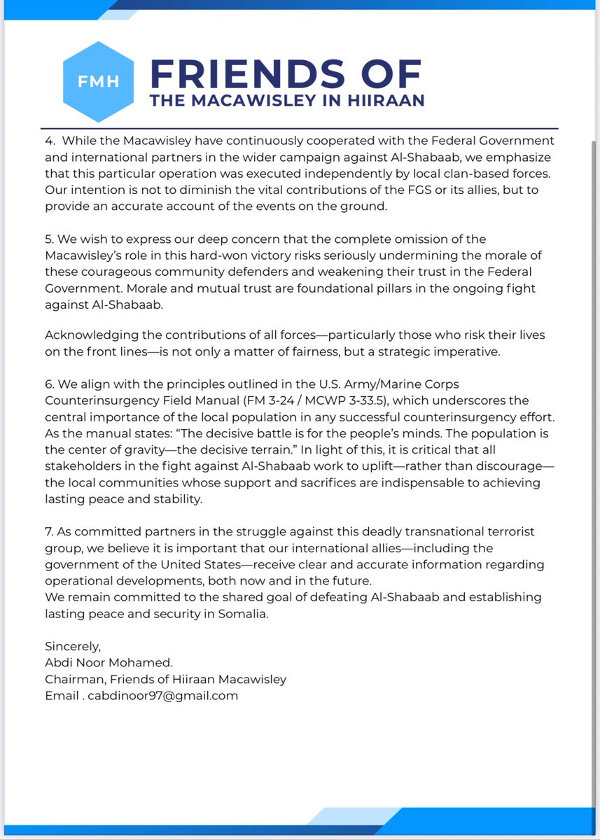 Thank you, Friends of Macawisley in Hiiraan!

@US2Somalia <a href="/UKinSomalia/">UK in Somalia🇬🇧🇸🇴</a> <a href="/EU_in_Somalia/">EU Delegation Somalia</a> <a href="/UNSomalia/">UNSOM</a> @aussom_@NorwayInSomalia