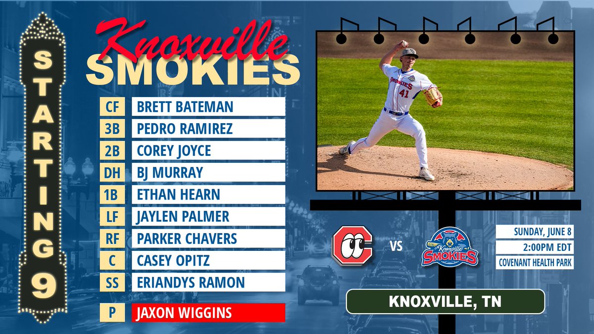 Today's Starting Lineup presented by <a href="/Academy/">Academy Sports + Outdoors</a>! Click here to Unlock More Fun: loom.ly/KdNcplw
📍: Knoxville, TN
🎟️: loom.ly/UrrmZ7A
🖥️: #BallyLive loom.ly/BgY42Pg
📻: buff.ly/3w9GX9X