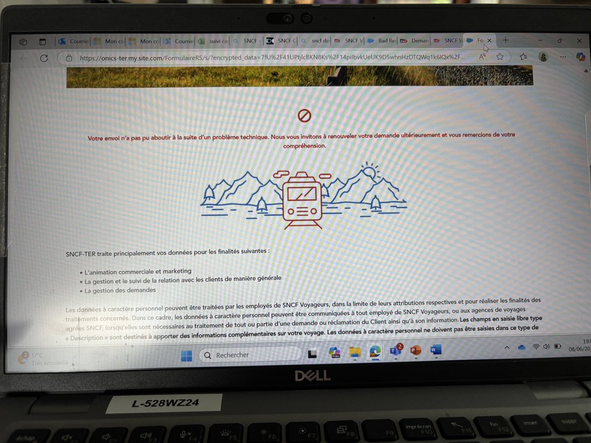 Extraordinaire <a href="/TERHDF/">TER Hauts-de-France</a> et <a href="/SNCFVoyageurs/">SNCF Voyageurs</a> <a href="/GroupeSNCF/">Groupe SNCF</a> , la réclamation suite à la journée affreuse d’hier ne fonctionne pas !!! <a href="/BFMGrandLille/">BFM Grand Lille</a> <a href="/lavoixdunord/">La Voix du Nord</a>