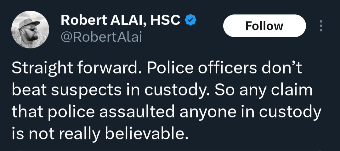 Robert Alai is a vile excuse for a human being. Then again, for someone as erratic and illiterate as he is, it is no surprise he lacks the empathy to understand the horror of police killings.