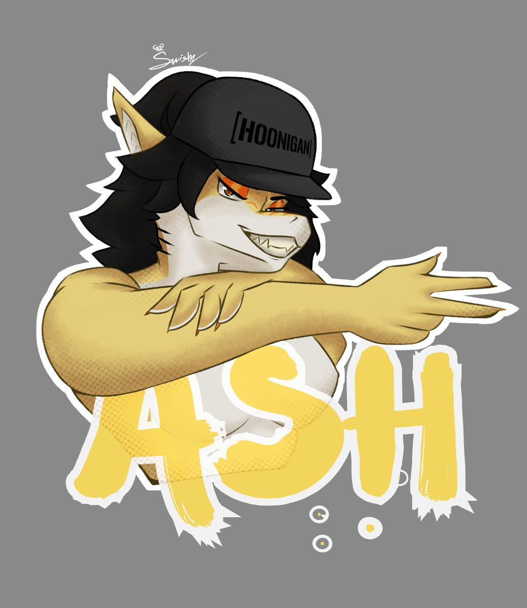 FINALLY ABLE TO DRAW AGAIN. Furcon badge commission by from a friend! hope ya like it. Also, new signature! 

#furryartist #furryfandom #furryartwork #furries #furrycommission