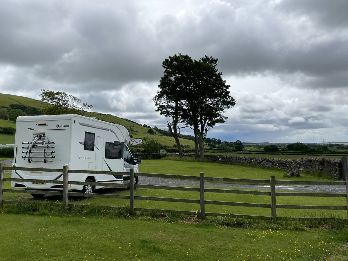 Dav41's tweet photo. @thesturge @absoluteradio Hi Claire and Ellie. It’s Dave and Emma listening from our motorhome in Cumbria with fabulous views out to sea over the green, green fields after a great eight-mile walk and a swift pint earlier. We’d love to hear some Rival Sons, Keep on Swinging would be brilliant! Thanks https://t.co/13f4LVCIVx