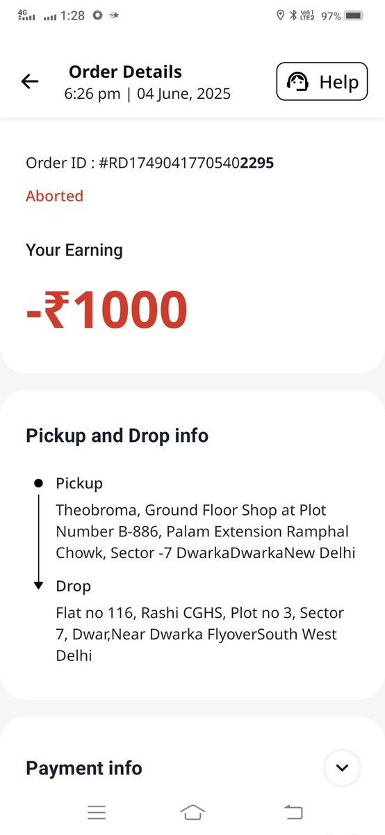 lschauhan19's tweet photo. @sankaaravind मेरी ID में 1000 ₹ की पेनाल्टी लगा दी गई है, जब की मेरी कोई गलती नहीं थी मैं ग्राहक की लोकेशन पर था,ग्राहक मुझे 3 किमी दूर भुला रहा था।मेरी Rapido टीम ने कोई मदद नहीं की ,मेरी ID सस्पेंड कर दी 1000₹ की पेनल्टी के साथ। मैंने केक भी रेस्टोरेंट को वापस कर दिया था। https://t.co/c7FgFOwTPw