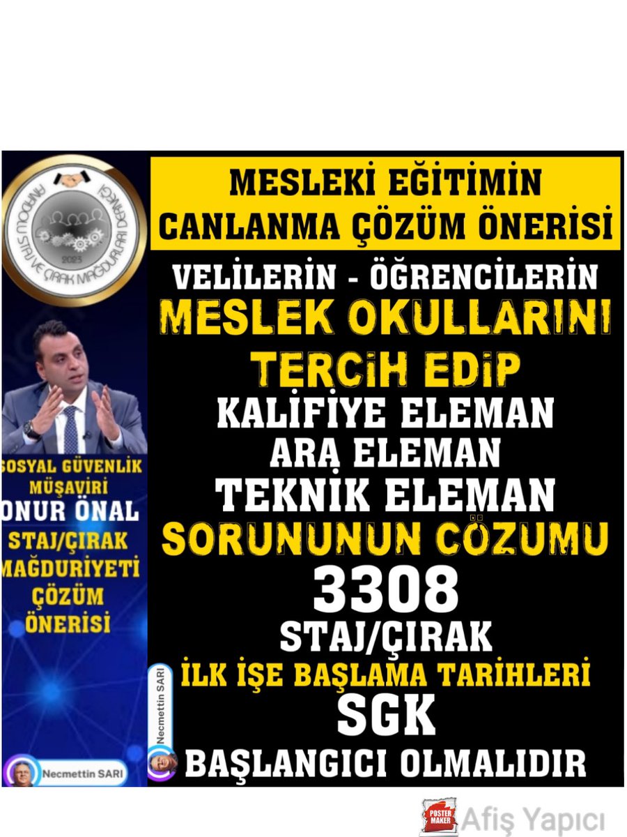 Omer Gokdemir (@omergokdemir3) on Twitter photo Yıllar'dır Yarım SGK İle
Mağdur Edilen
Stajyer Çırakların
Sessiz Çığılıklarına
Ses Olun
Tam SGK İle Nefes Olun
<a href="/RTErdogan/">Recep Tayyip Erdoğan</a>
<a href="/dbdevletbahceli/">Devlet Bahçeli</a>
<a href="/_cevdetyilmaz/">Cevdet Yılmaz</a>
<a href="/isikhanvedat/">Prof. Dr. Vedat Işıkhan</a>
<a href="/memetsimsek/">Mehmet Simsek</a>
<a href="/Onuronal_/">Onur Önal</a>
<a href="/erkanakcay45/">Erkan Akçay</a>
Stajyer Çırak Ustanın
#AdıEmek
#SoyadıTürkiye
#NefesiTamSigortadır Yıllar'dır Yarım SGK İle
Mağdur Edilen
Stajyer Çırakların
Sessiz Çığılıklarına
Ses Olun
Tam SGK İle Nefes Olun
<a href="/RTErdogan/">Recep Tayyip Erdoğan</a>
<a href="/dbdevletbahceli/">Devlet Bahçeli</a>
<a href="/_cevdetyilmaz/">Cevdet Yılmaz</a>
<a href="/isikhanvedat/">Prof. Dr. Vedat Işıkhan</a>
<a href="/memetsimsek/">Mehmet Simsek</a>
<a href="/Onuronal_/">Onur Önal</a>
<a href="/erkanakcay45/">Erkan Akçay</a>
Stajyer Çırak Ustanın
#AdıEmek
#SoyadıTürkiye
#NefesiTamSigortadır