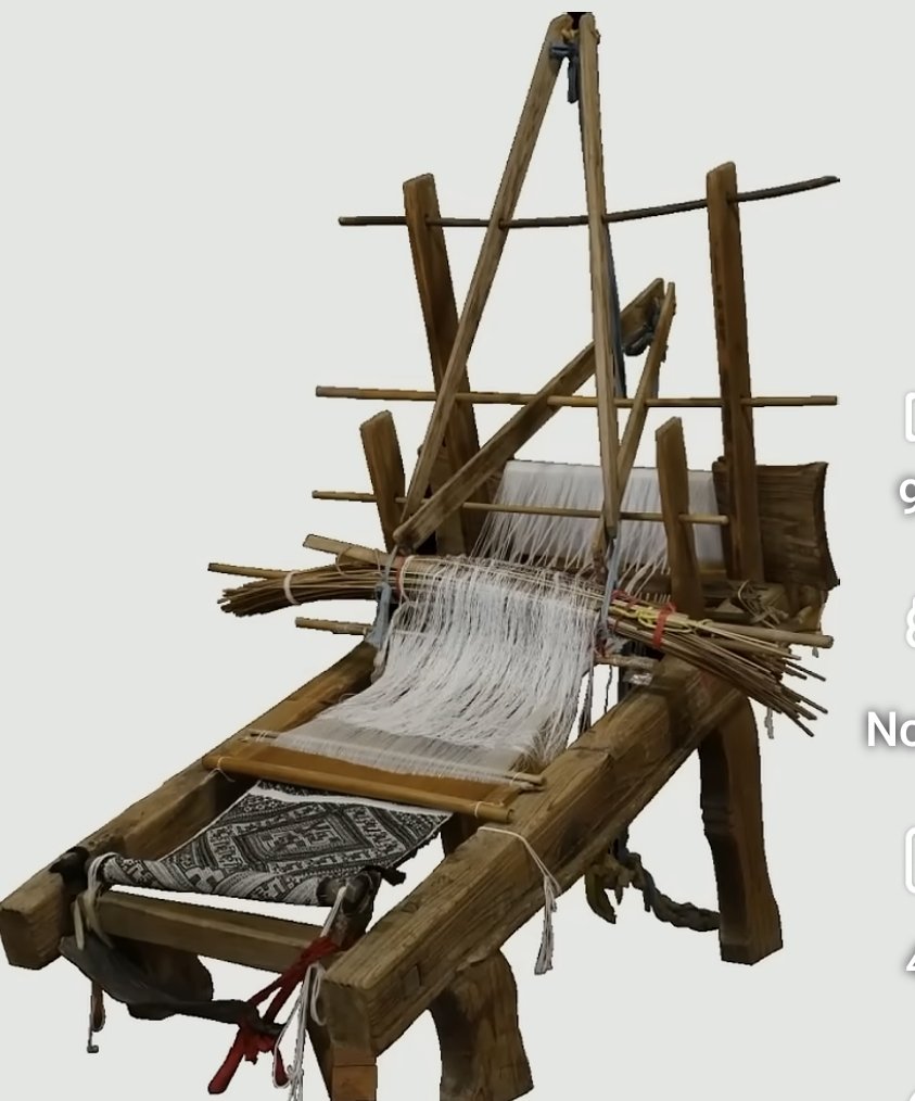 Telar automatizado chino.
Siglo XVIII.
(usaba tarjetas perforadas para automatización de patrones).
#China "#informática" 😎