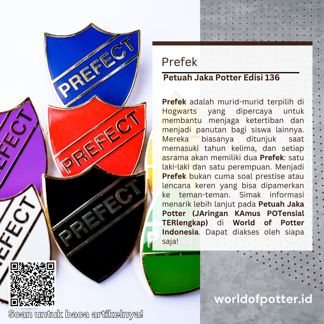 WorldofPotterID's tweet image. Katanya, menjadi Prefek di Hogwarts bukan cuma soal prestise atau lencana keren yang bisa dipamerkan ke teman-teman, loh! Yuk baca selengkapnya di worldofpotter.id/blog/9f14ce84-… sekarang!

#harrypotter #prefect #gryffindor #ravenclaw #slytherin #hufflepuff #hogwarts #article #roleplay