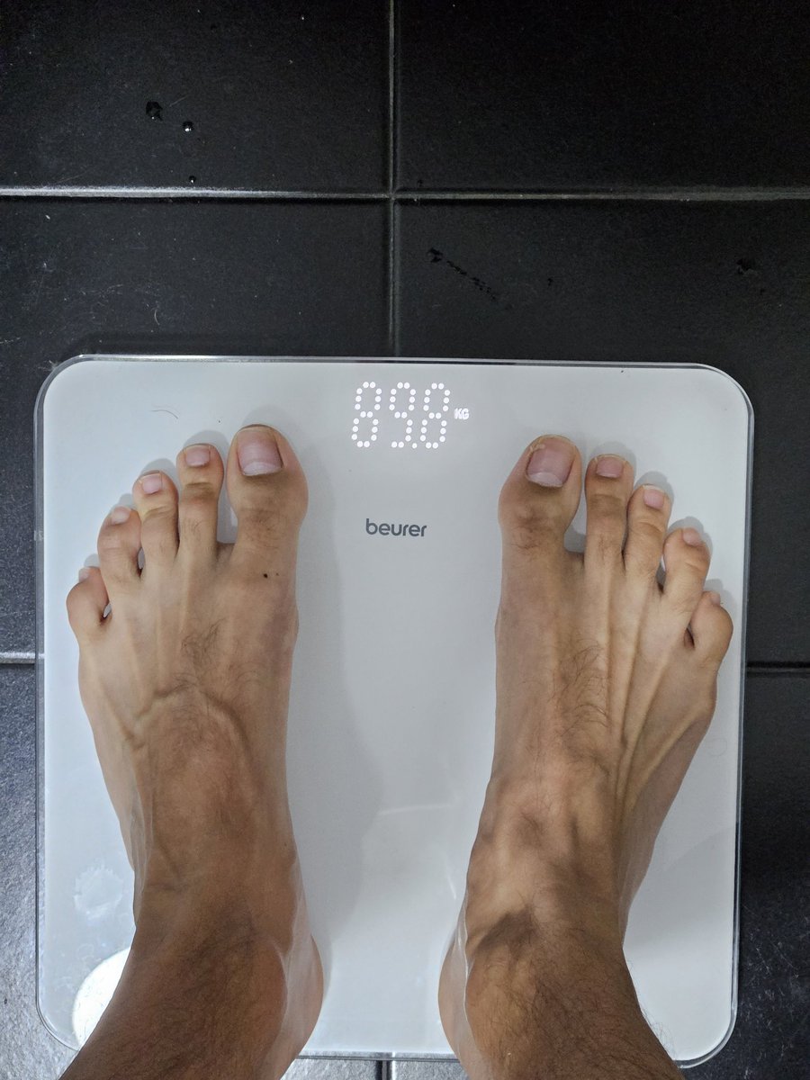 After two and a half months I reached out personal goal, managed to drop from 102,5kg to 89,8kg. 
Very happy with how whole process went and personal progress. I managed to implement so many healthier habits compared to before and I intend to keep them as my normal daily routine.