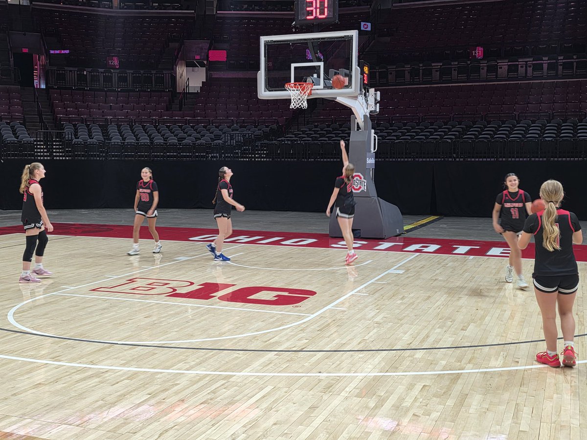 Our jv team kicking things off on the main court at OSU team camp.