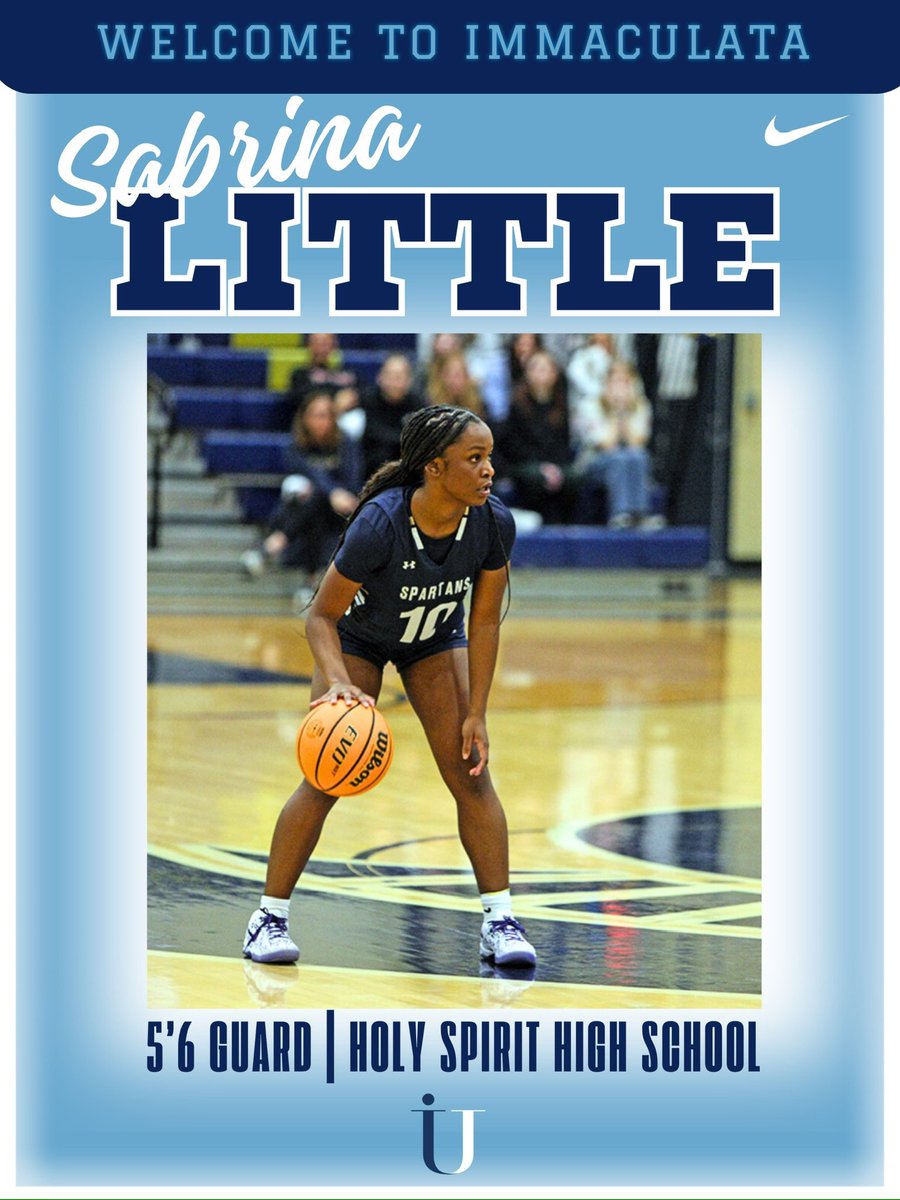𝐖𝐄𝐋𝐂𝐎𝐌𝐄, 𝐂𝐋𝐀𝐒𝐒 𝐎𝐅 𝟐𝟎𝟐𝟗!

𝐒𝐚𝐛𝐫𝐢𝐧𝐚 𝐋𝐢𝐭𝐭𝐥𝐞: 5’6 Guard
𝐇𝐨𝐦𝐞𝐭𝐨𝐰𝐧: Egg Harbor Township, NJ
𝐇𝐒: Holy Spirit
𝐀𝐀𝐔: NJ Soldiers
𝐂𝐥𝐚𝐬𝐬: First Year
𝐌𝐚𝐣𝐨𝐫: Education

We are extremely excited to have you on board, Sab! 💙🏀