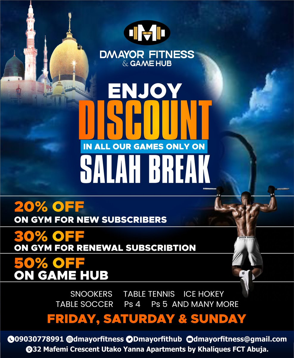 Dmayorfithub's tweet photo. Promo still on
This is your best chance 
It ends today
Register and get discount!!
Not only our Muslim brothers and sisters.. everyone!!.. 
@Ekitipikin @OTStee https://t.co/5x3XjvYLff