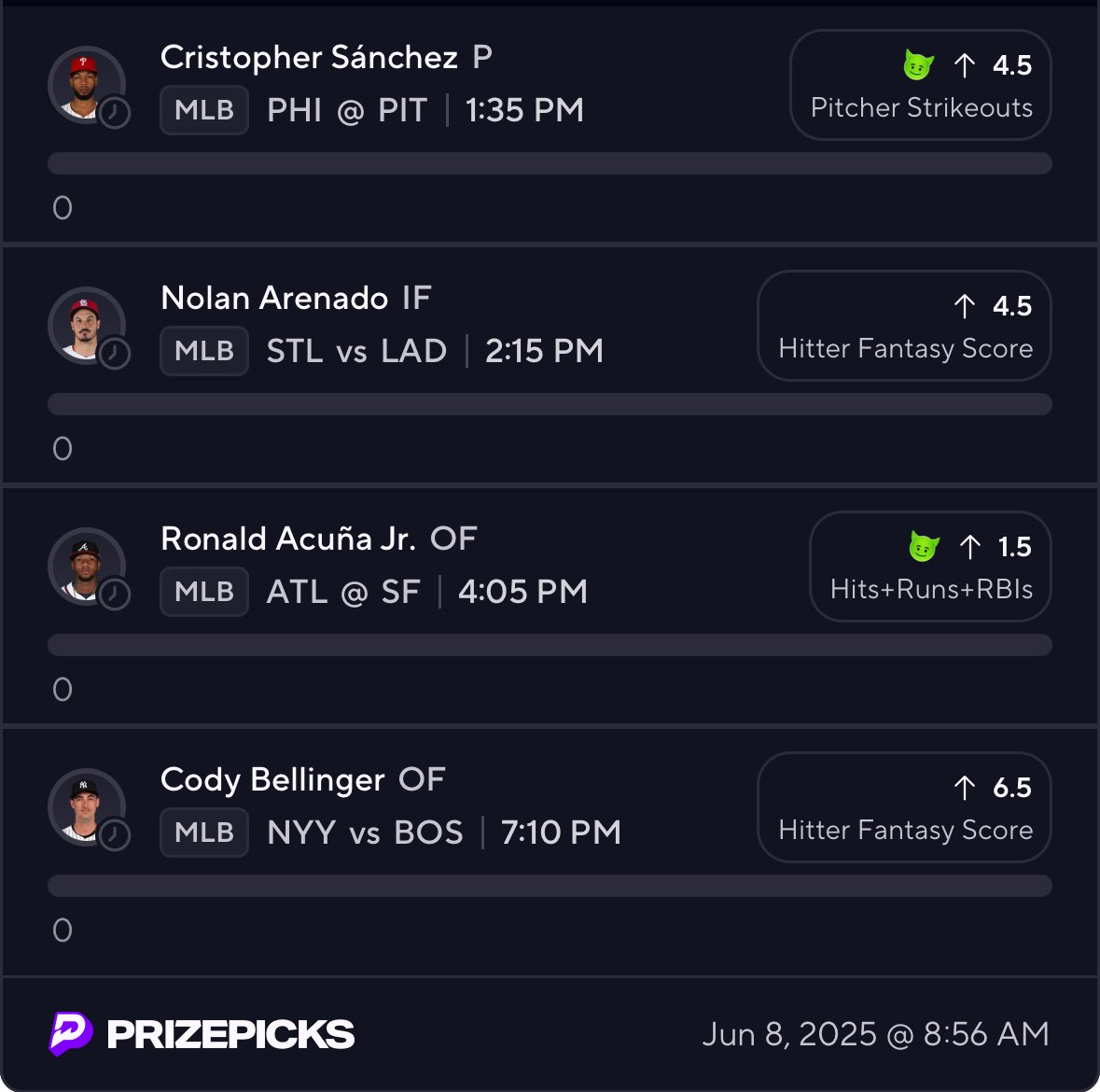 Sunday 4 Flex 5x!🤑

We’re cashing at over an 85% rate the past 3 days 🤯

$20 giveaway if we sweep and get over 20 RT!

prizepicks.onelink.me/gCQS/shareEntr…

#prizepicks #PrizePicksToday #prizepicksmlb #prizepickslocks